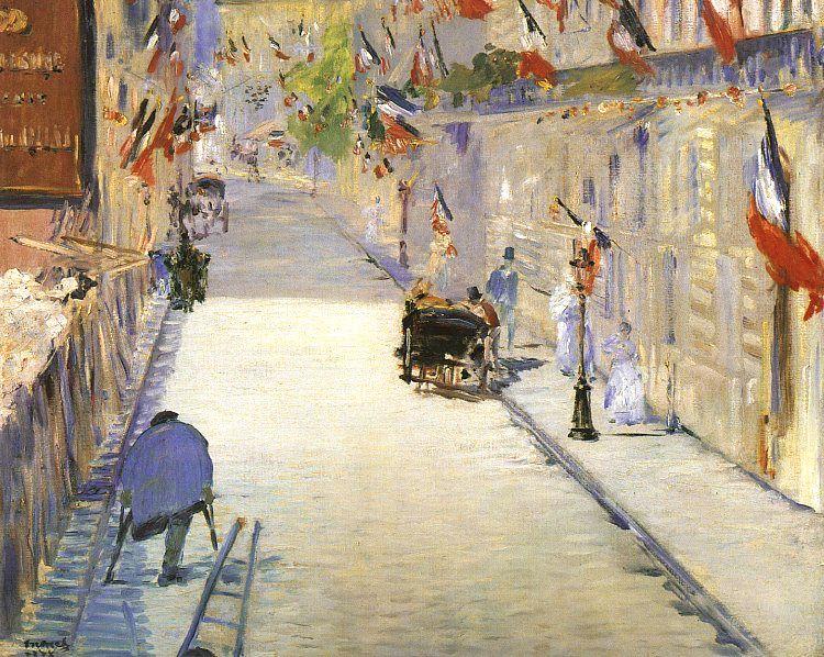 Edouard Manet Rue Mosnier with Flags Germany oil painting art